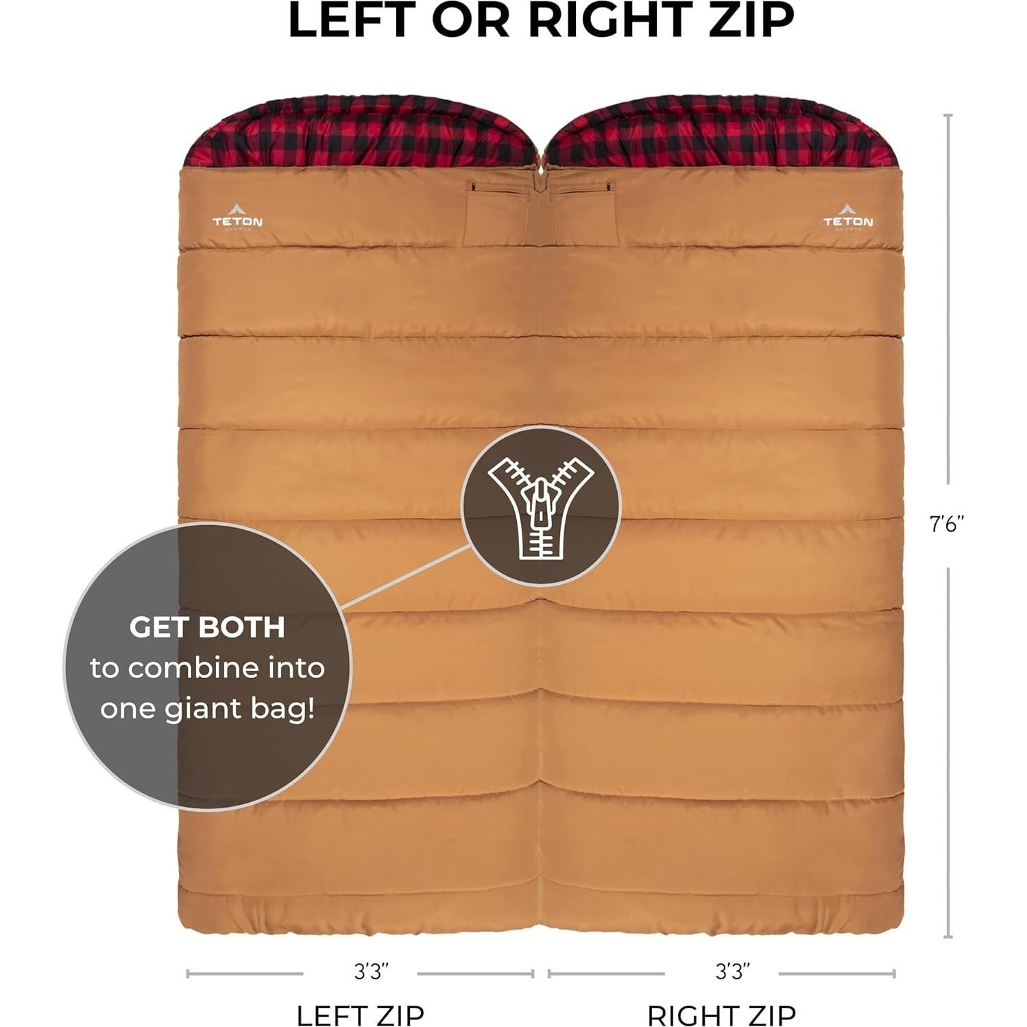 Saco de dormir TETON Sports Deer Hunter -37°C para 1 persona