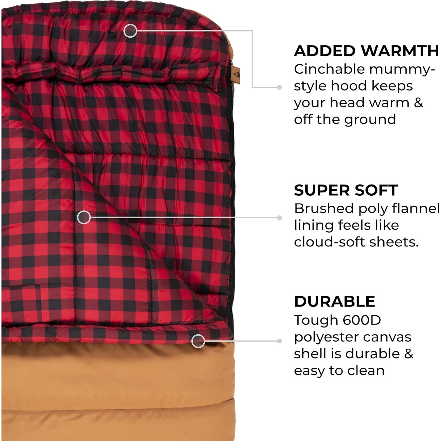 Saco de dormir TETON Sports Deer Hunter -37°C para 1 persona