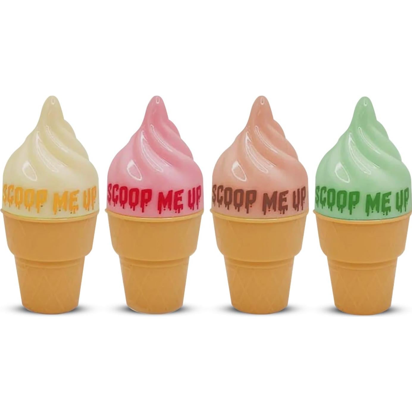 Set de 4 Balsamos Labiales Italia Deluxe Sabores Helado