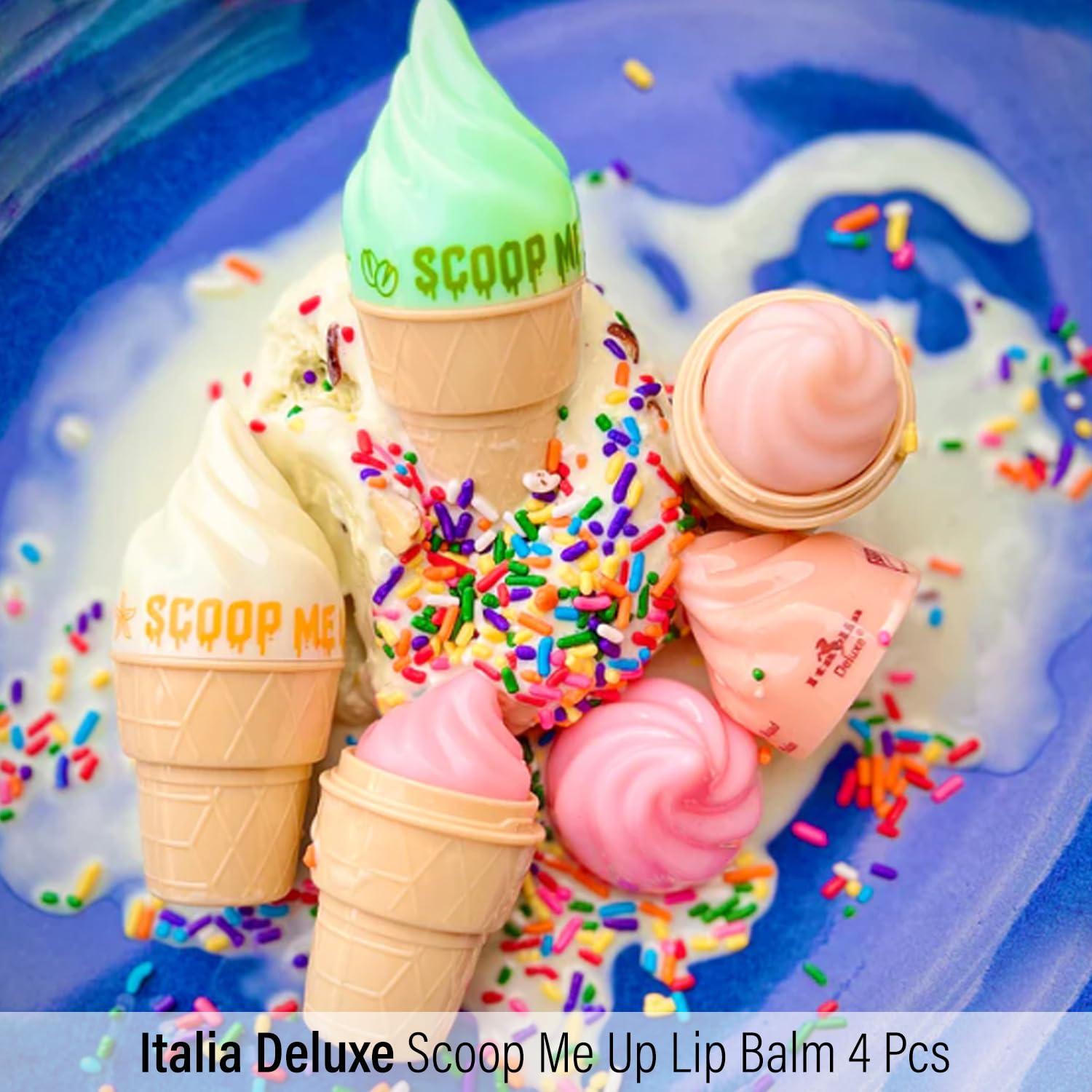 Set de 4 Balsamos Labiales Italia Deluxe Sabores Helado