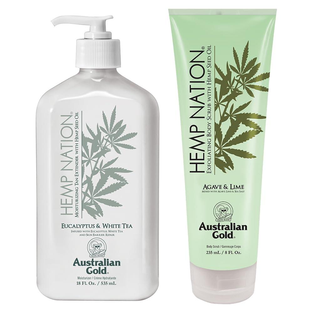 Paquete de Eucalipto y Té Blanco Australian Gold - Loción y Exfoliante