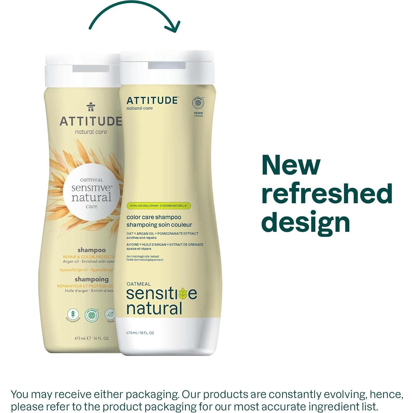 Champú ATTITUDE Cuidado del Color 473 ml Vegano Avena