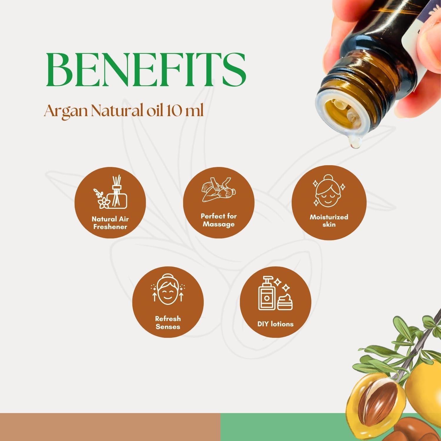 Aceite Esencial de Argán Puro Roots & Above 10 ml - Hidratante