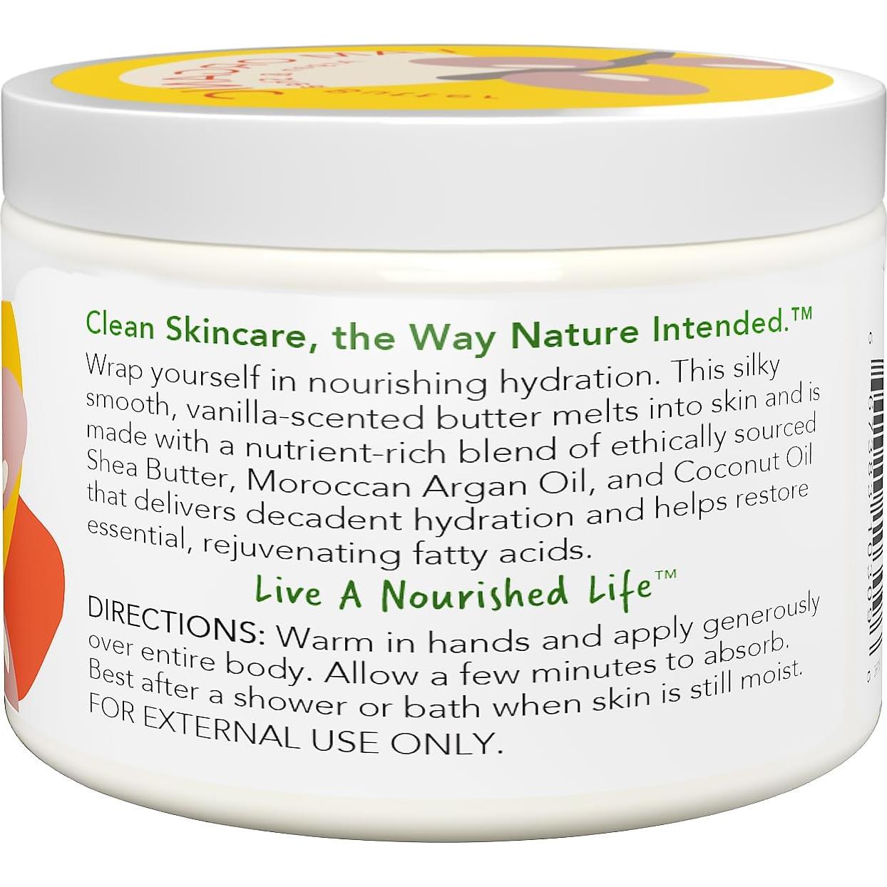 Manteca Corporal Hidratante Nourish Organic 147 g - Vainilla y Coco