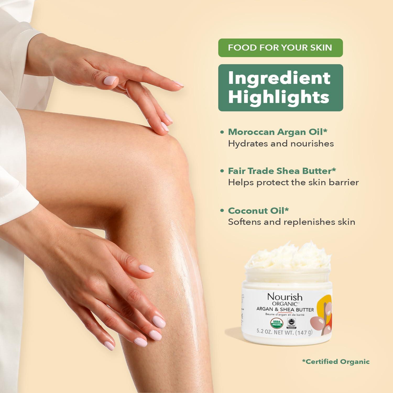 Manteca Corporal Hidratante Nourish Organic 147 g - Vainilla y Coco