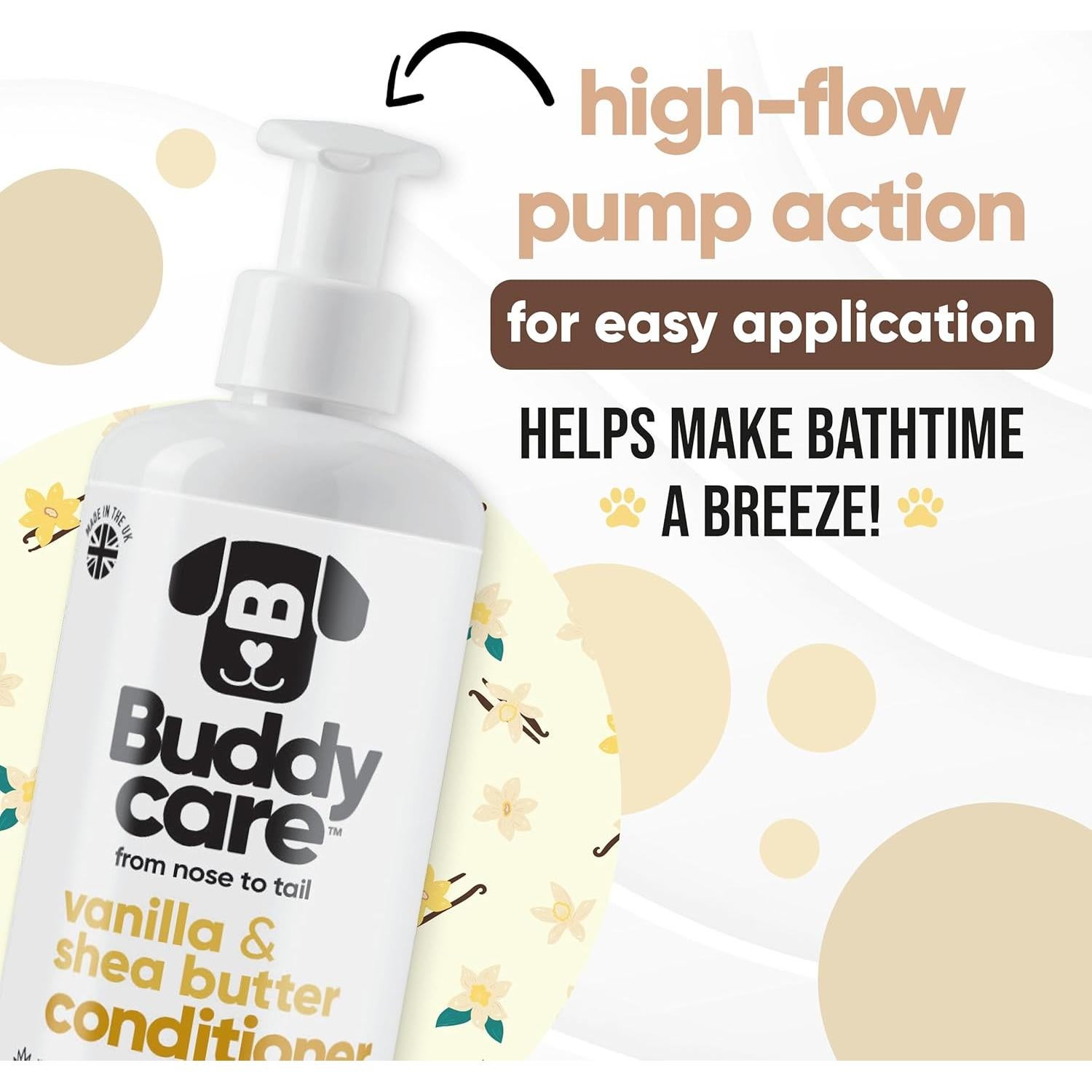 Acondicionador para Perros Buddycare 478ml Vainilla y Karité