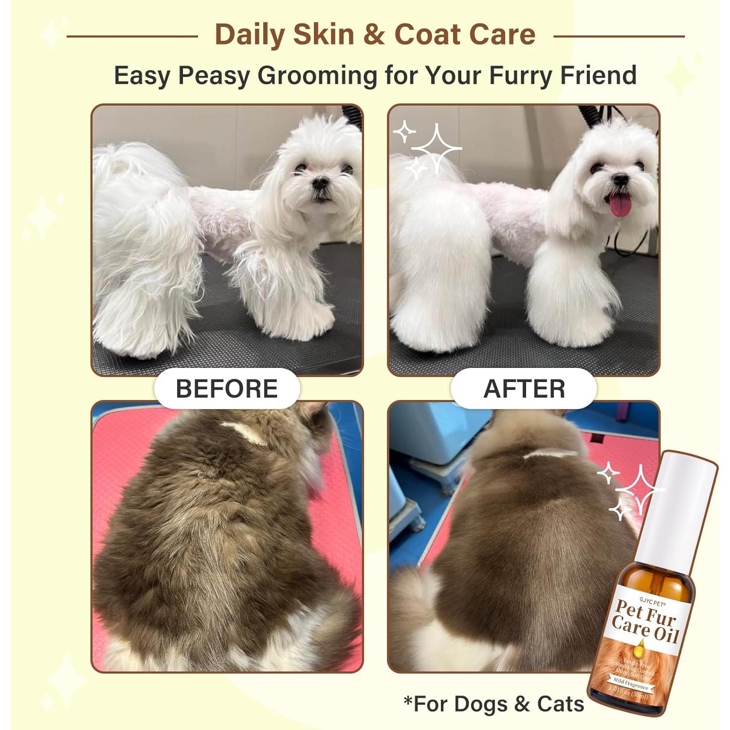 Aceite para Cuidado de Pelaje de Mascotas GJYC 30 ml - Hidratante y Desenredante