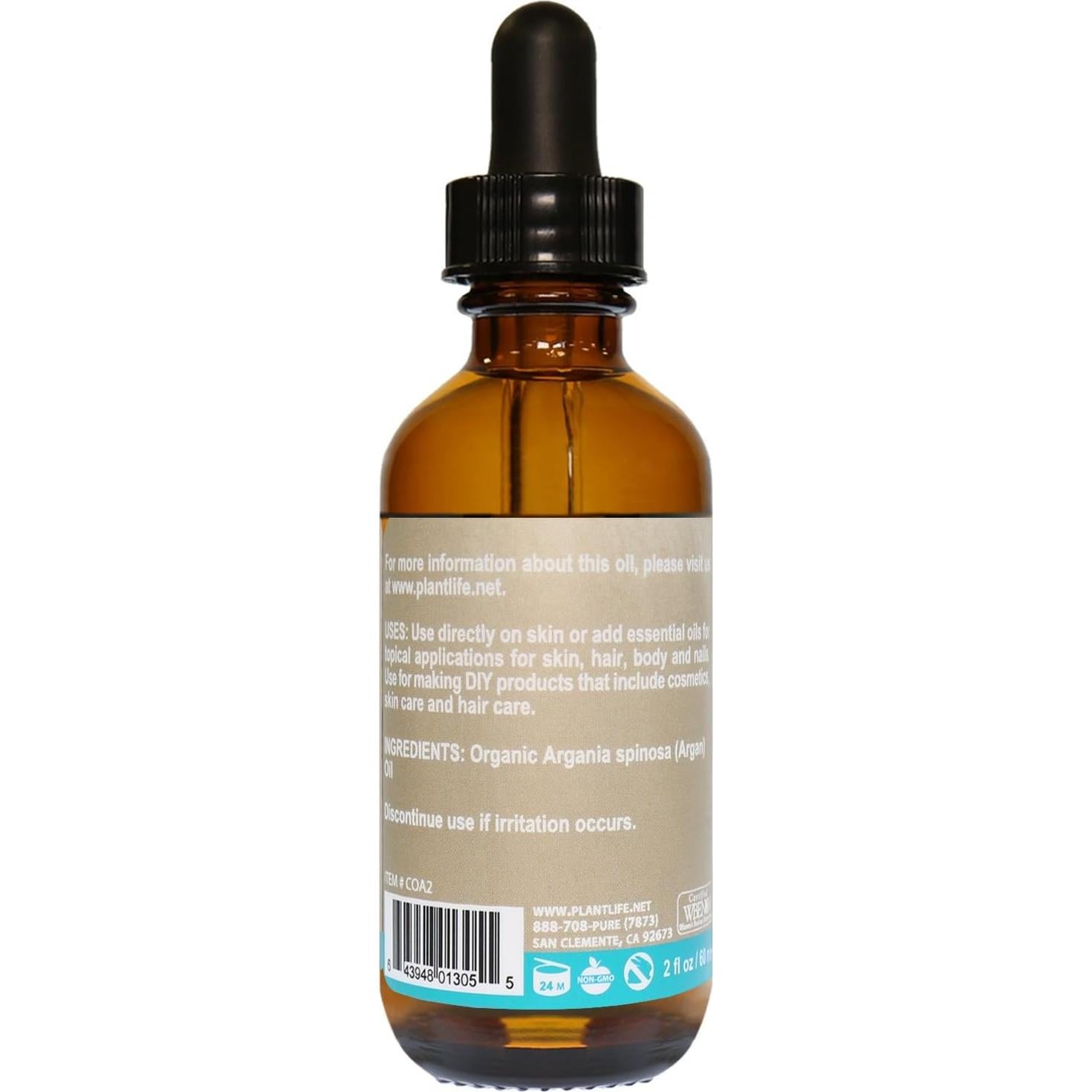 Aceite Portador de Argán Plantlife 59 ml - Prensado en Frío