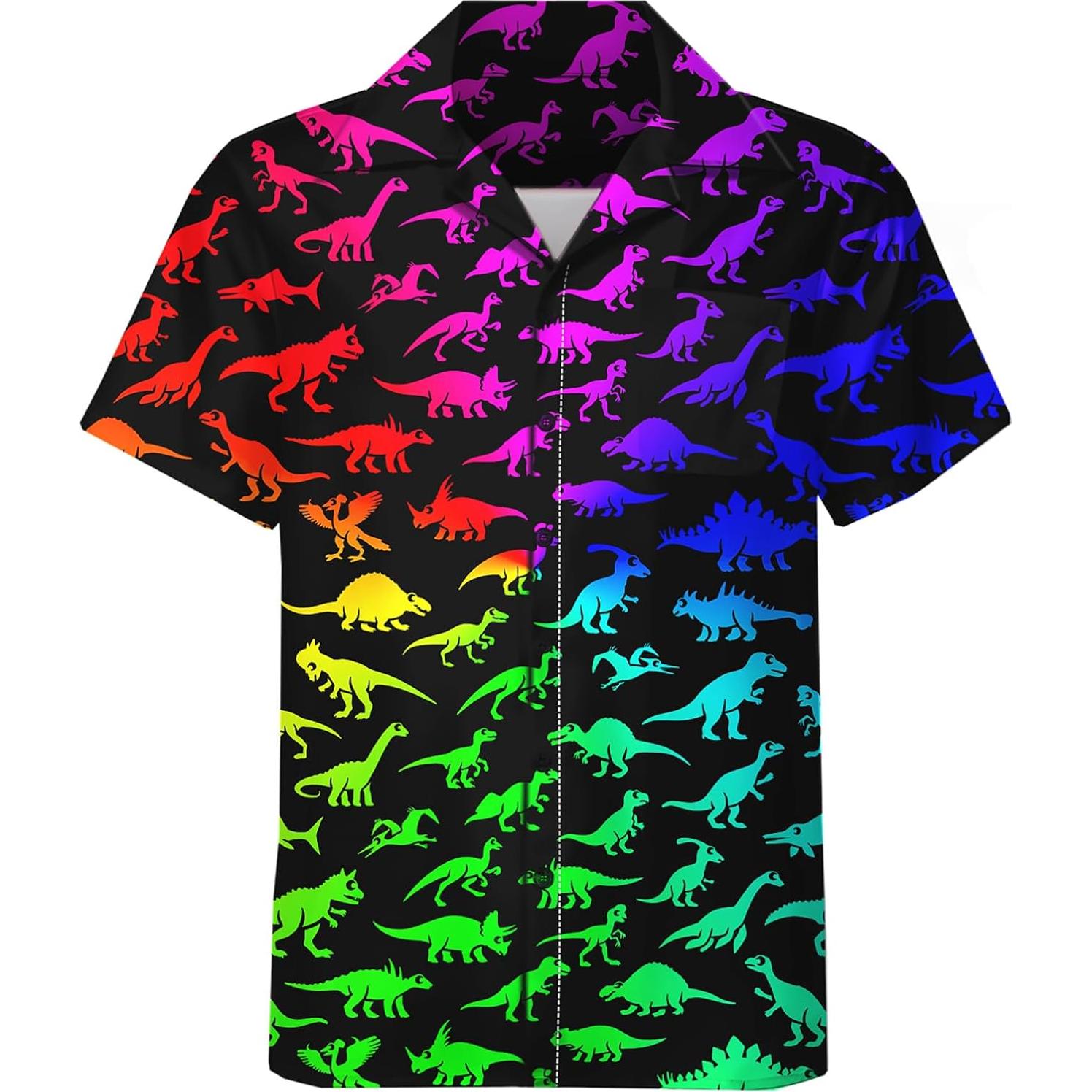 DOOPCCOR Traje Deportivo 3 Piezas Hombre Camisa Hawaiana