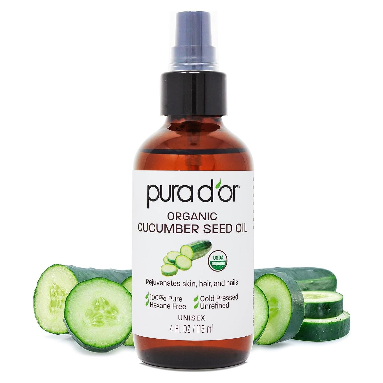 Aceite de Semilla de Pepino Orgánico Pura D'Or 118 ml Hidratante