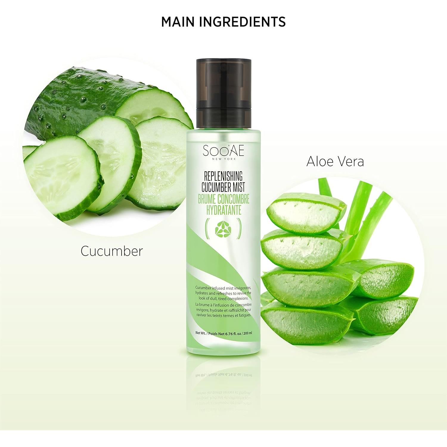 Bruma Rehidratante de Pepino Soo'AE 191g - Hidratación Facial