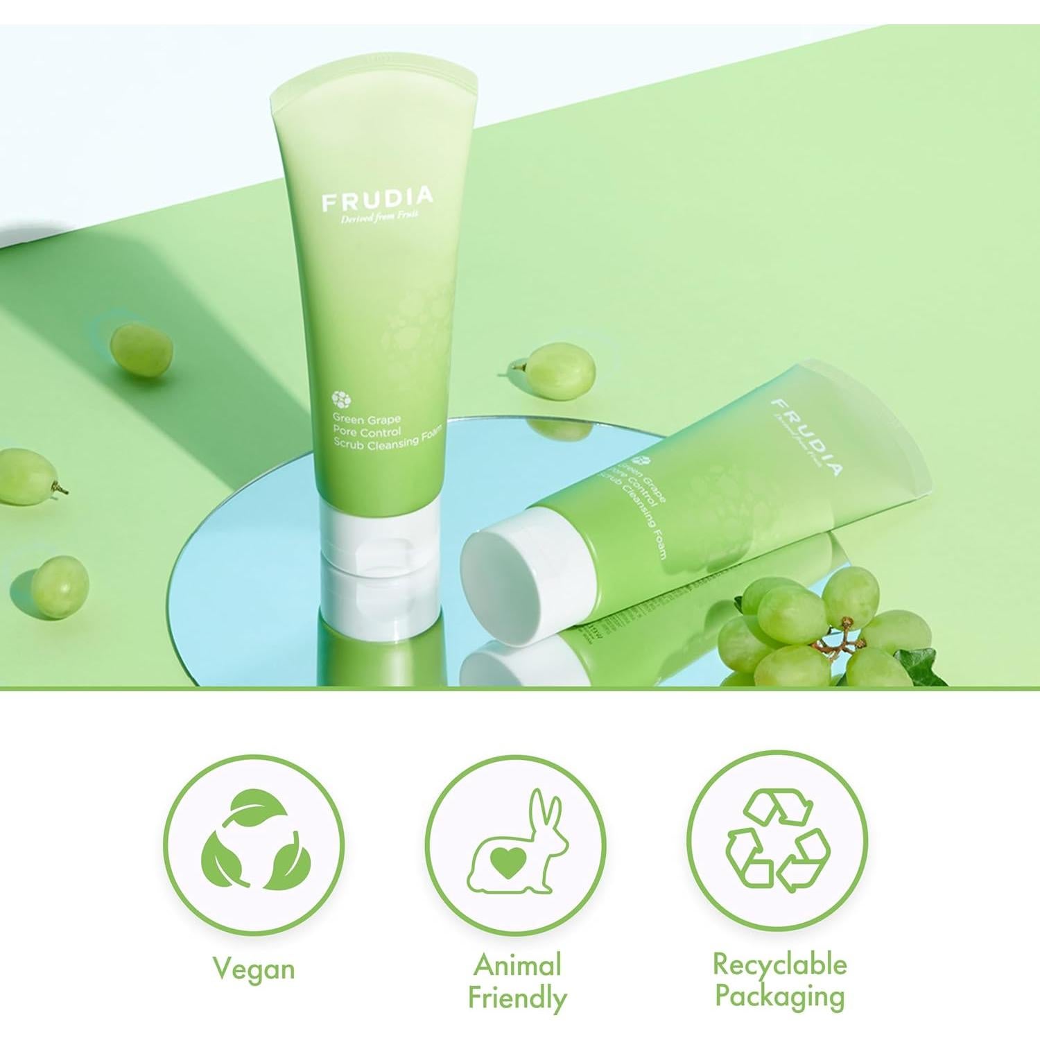 FRUDIA Exfoliante Limpiador de Poros Uva Verde 156g