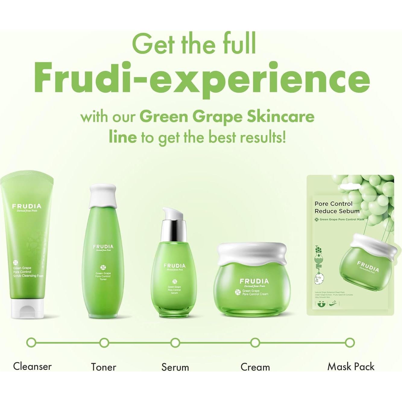 FRUDIA Exfoliante Limpiador de Poros Uva Verde 156g