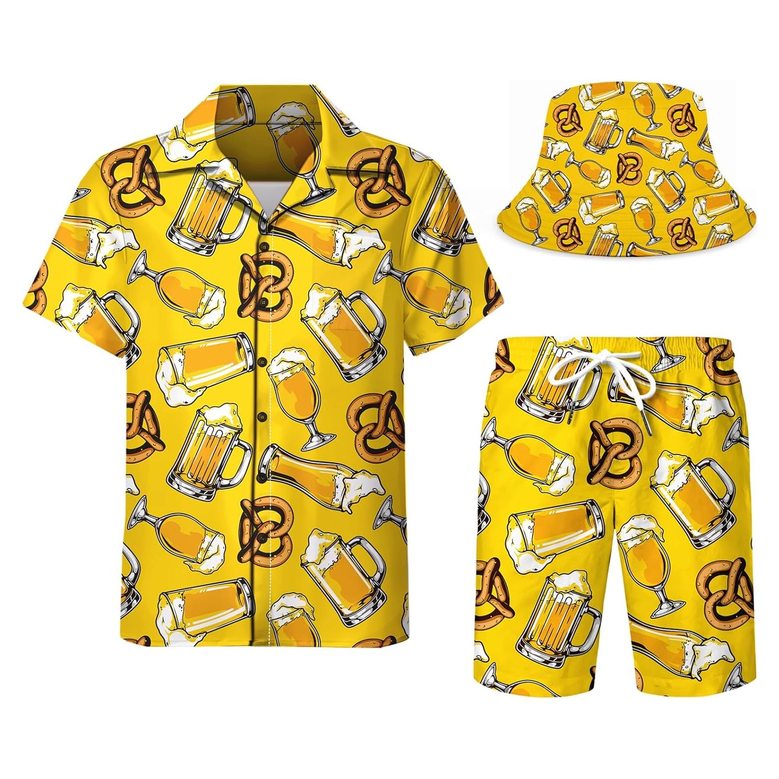 Conjunto de Chándal DOOPCCOR 3 Piezas Hombre Hawaiano