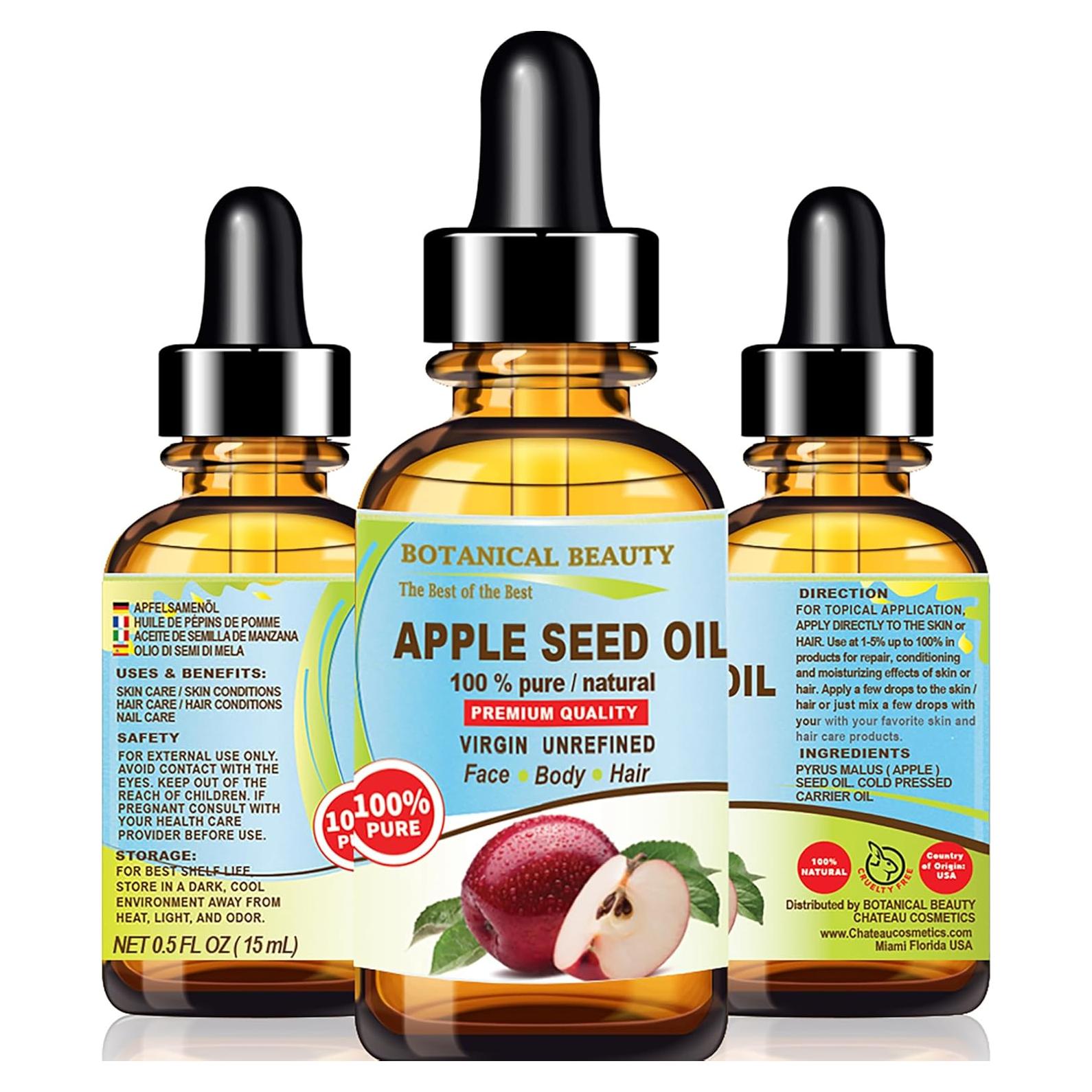 Aceite de Semilla de Manzana 100% Puro Virgen 15 ml - Hidratante Facial