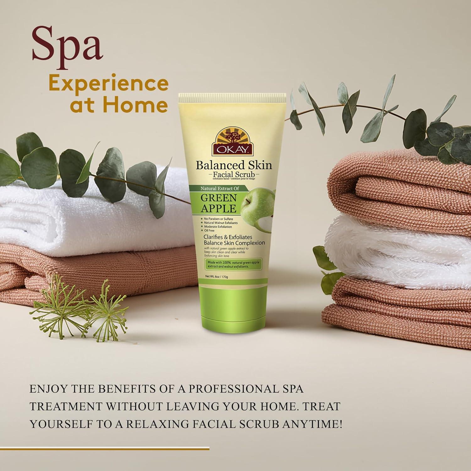 Exfoliante Facial Aclarador OKAY Manzana Verde 170g