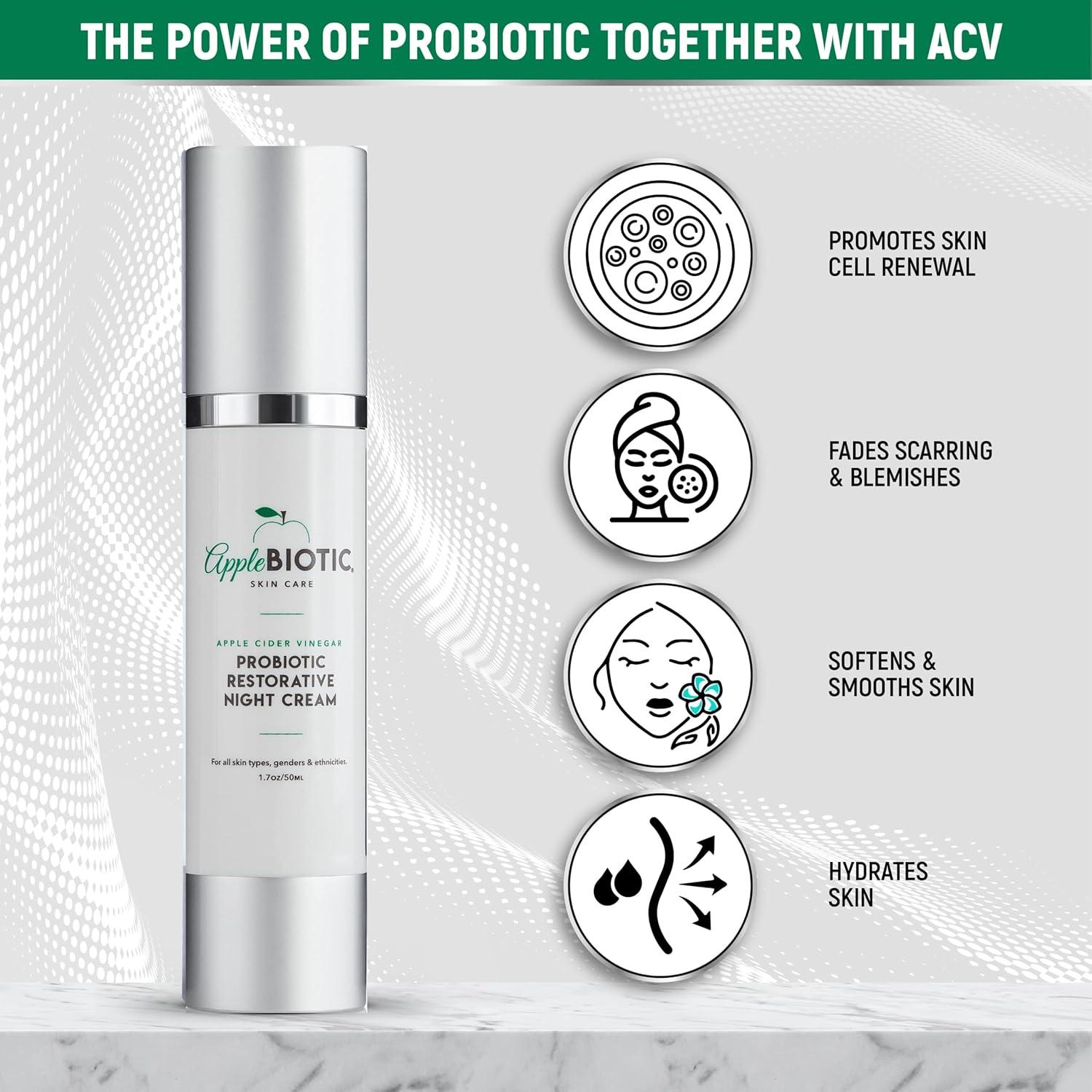 Dúo de Crema Facial Nocturna y Diurna AppleBiotic 226g