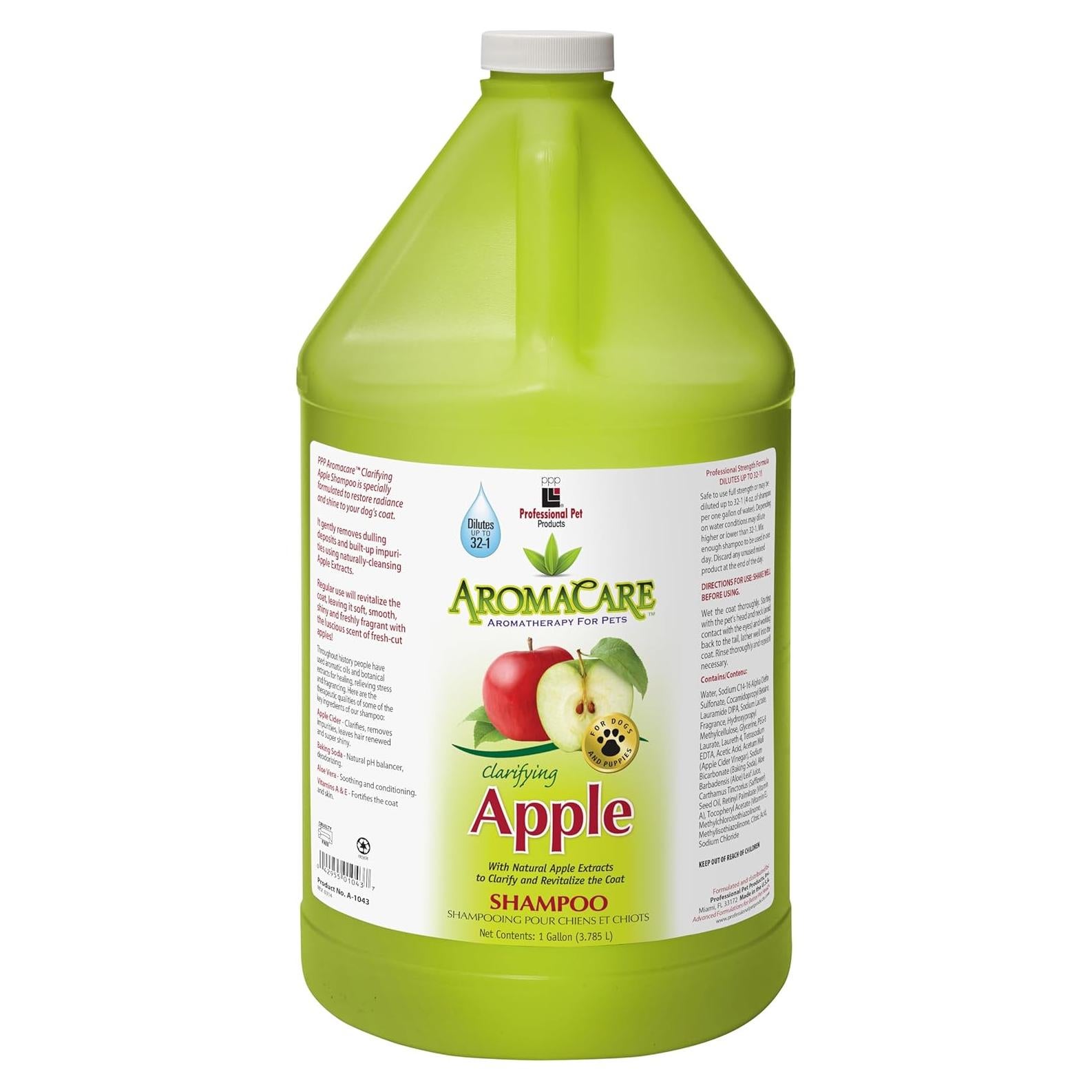 Champú Aclarador de Manzana PPP para Perros 3.78L - Limpieza Profunda