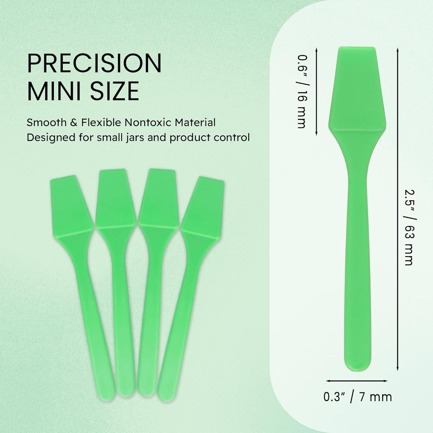 Espátulas Desechables PANA 100 Piezas 6.35 cm Verde Manzana