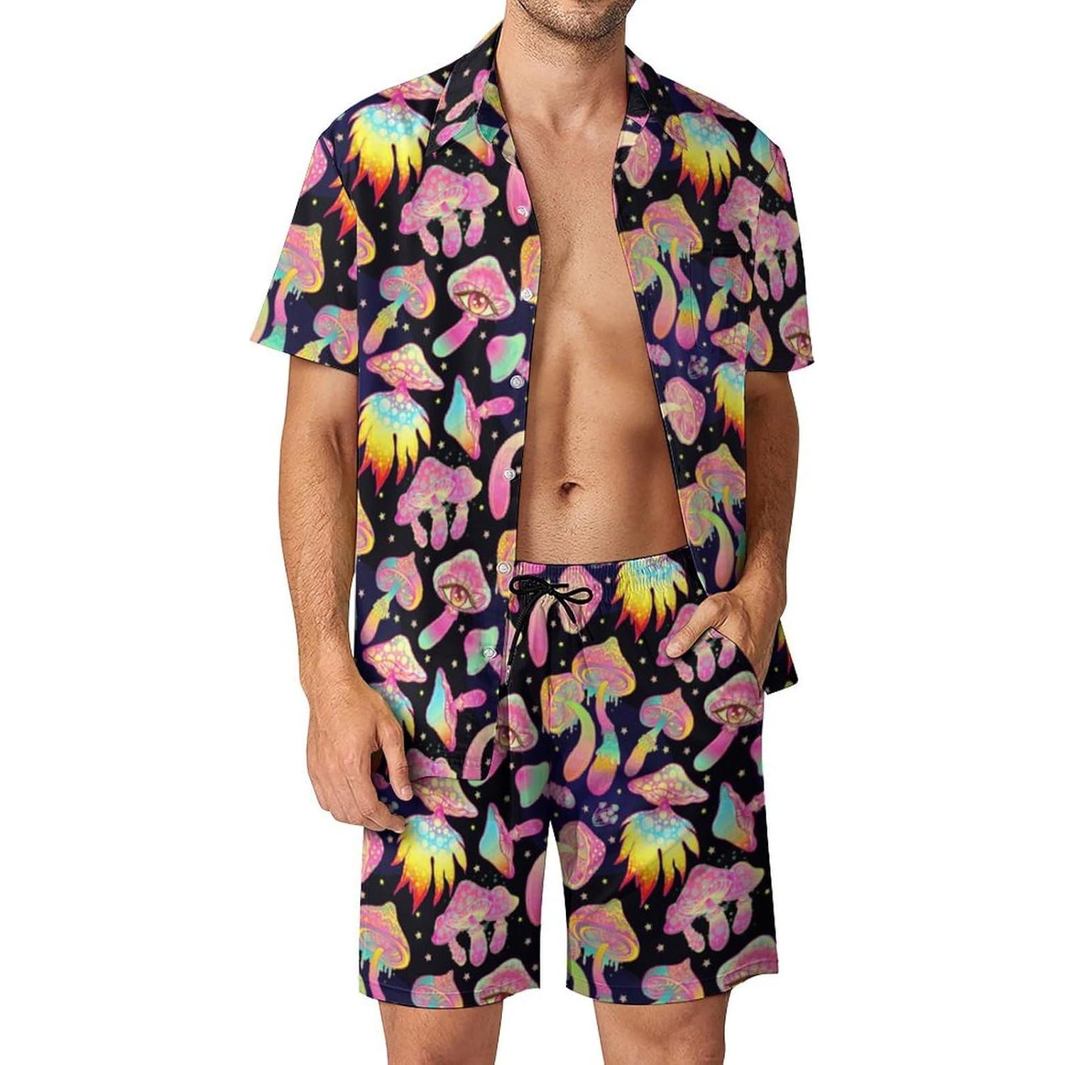 DOOPCCOR Traje Deportivo 3 Piezas Hombre Hawaiano XXL