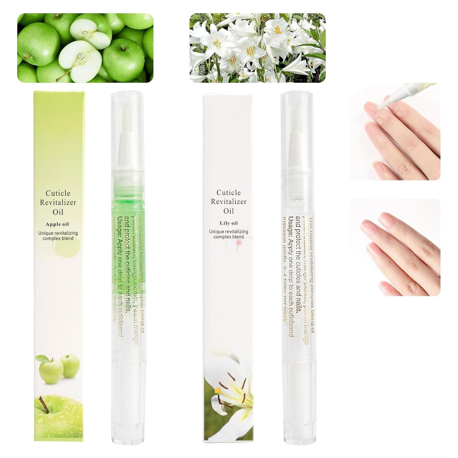 Bolígrafos de Aceite para Cutículas Meschett 2 Pcs Sabor Lirio y Manzana