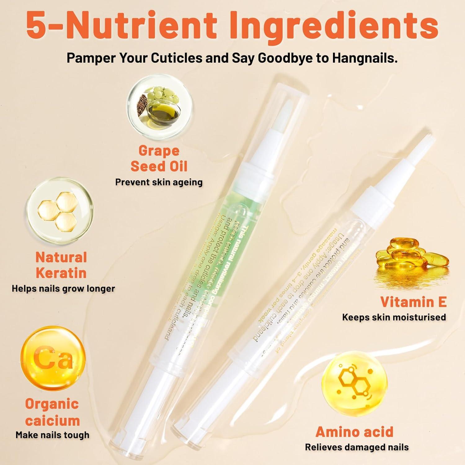 Bolígrafos de Aceite para Cutículas Meschett 2 Pcs Sabor Lirio y Manzana