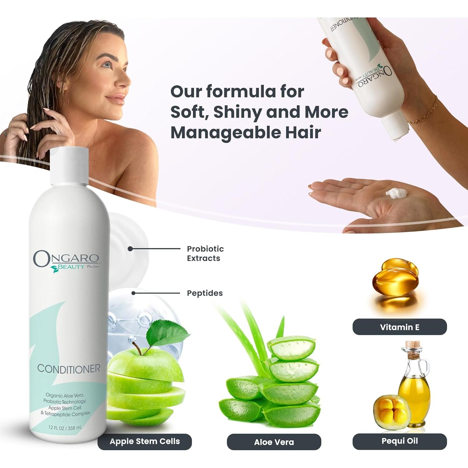 Acondicionador Orgánico Ongaro Beauty 354ml - Hidratante con Aloe Vera