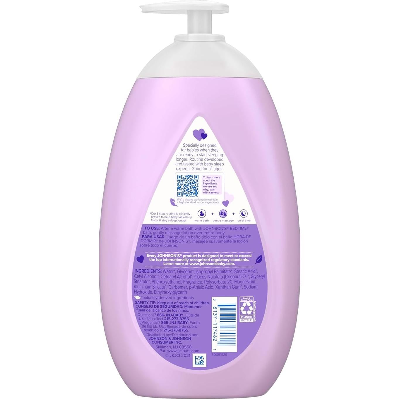 Loción Hidratante para Bebés Johnson's 800 ml NaturalCalm