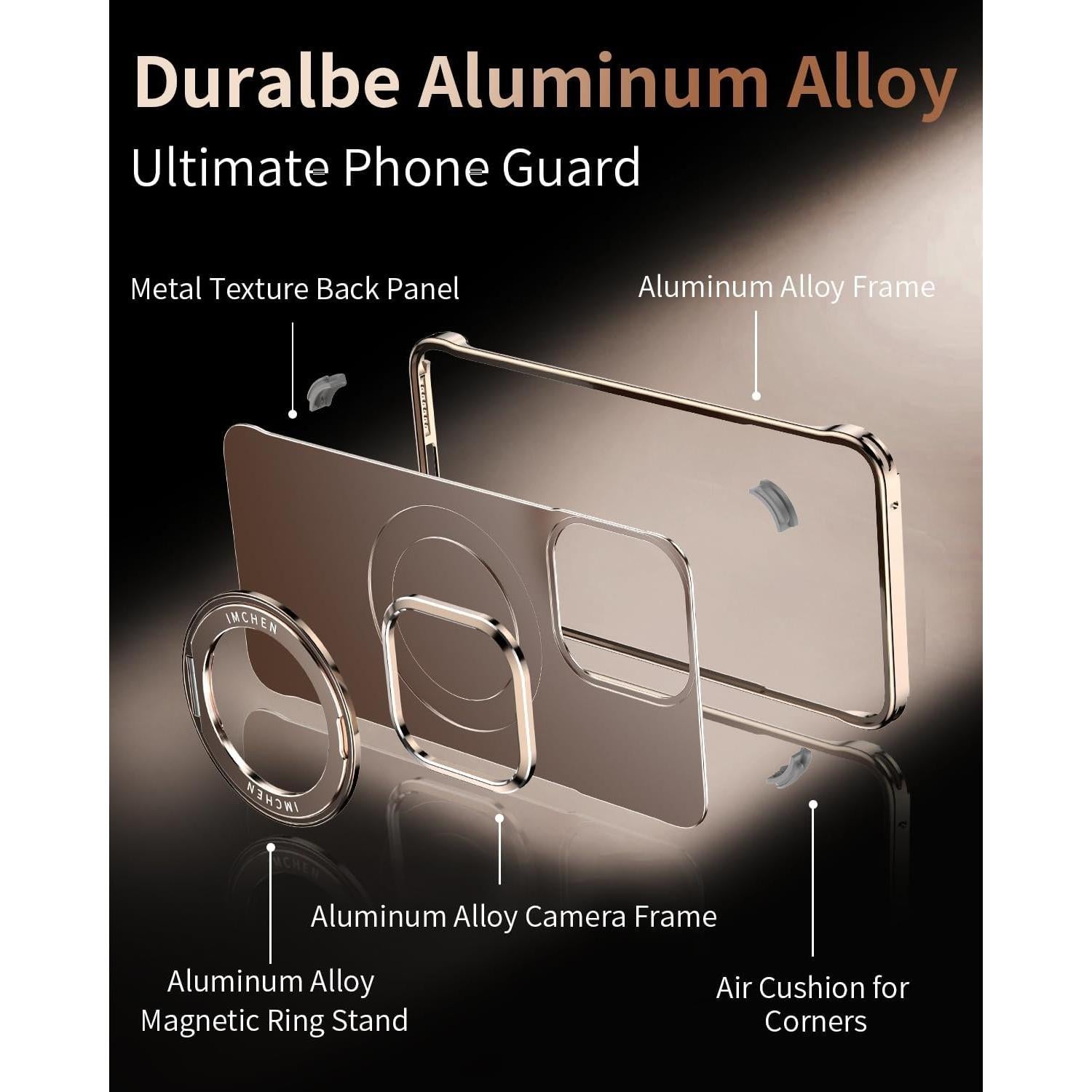 Funda IMCHEN para iPhone 16 Pro Max - Soporte Magnético 360°