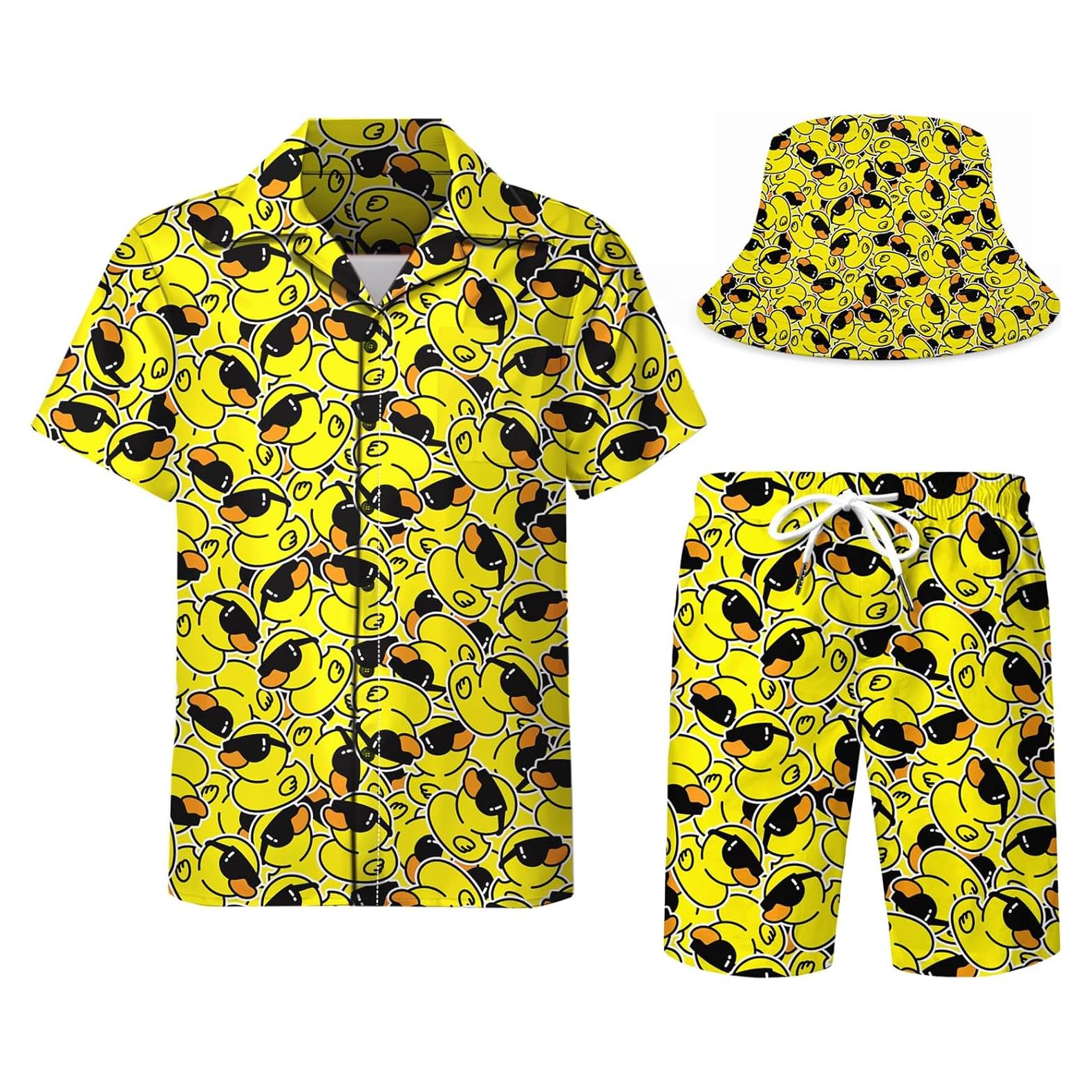 DOOPCCOR Traje Deportivo 3 Piezas Hombre Hawaiano XL