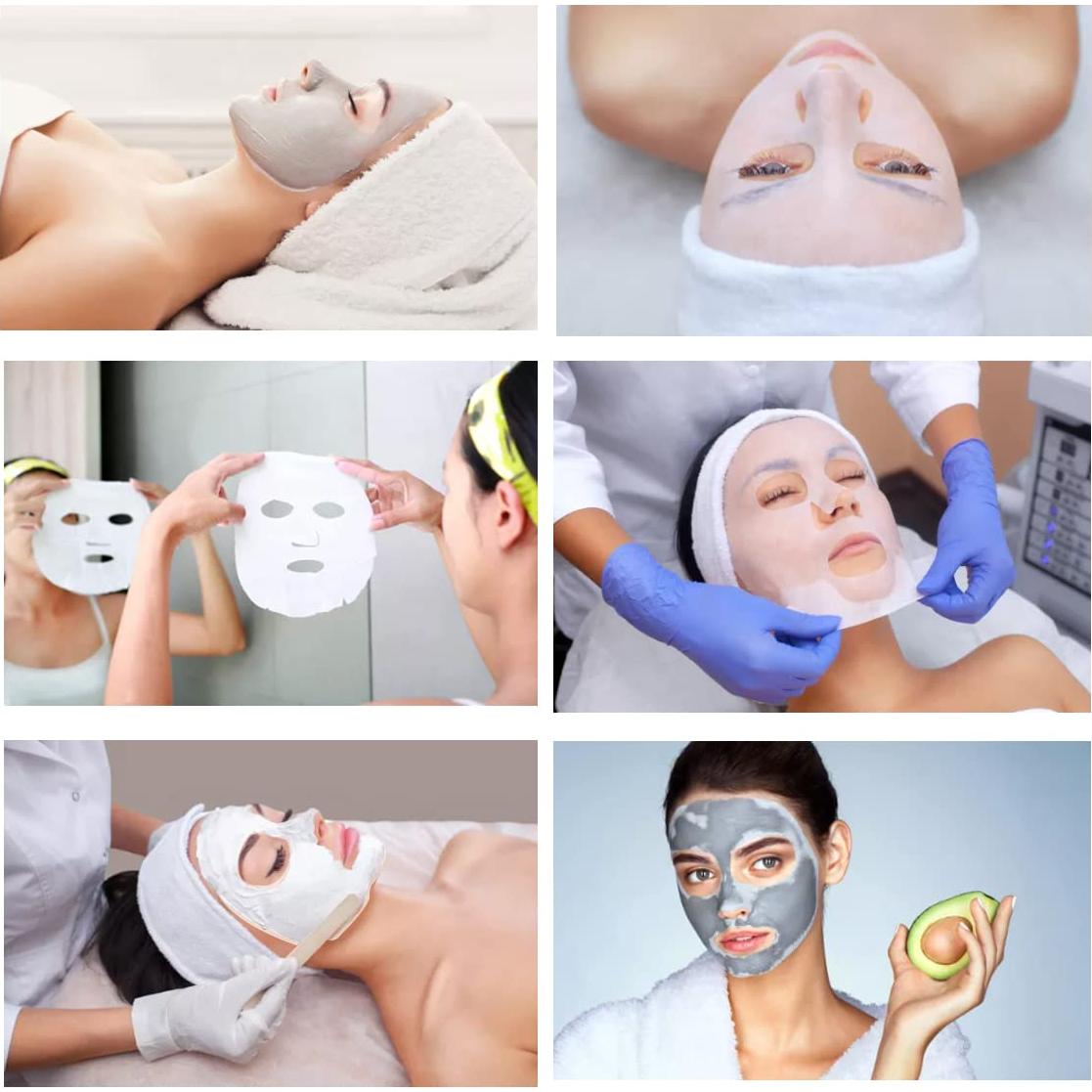 Papel de Máscara Facial de Algodón Puro - 100 Piezas