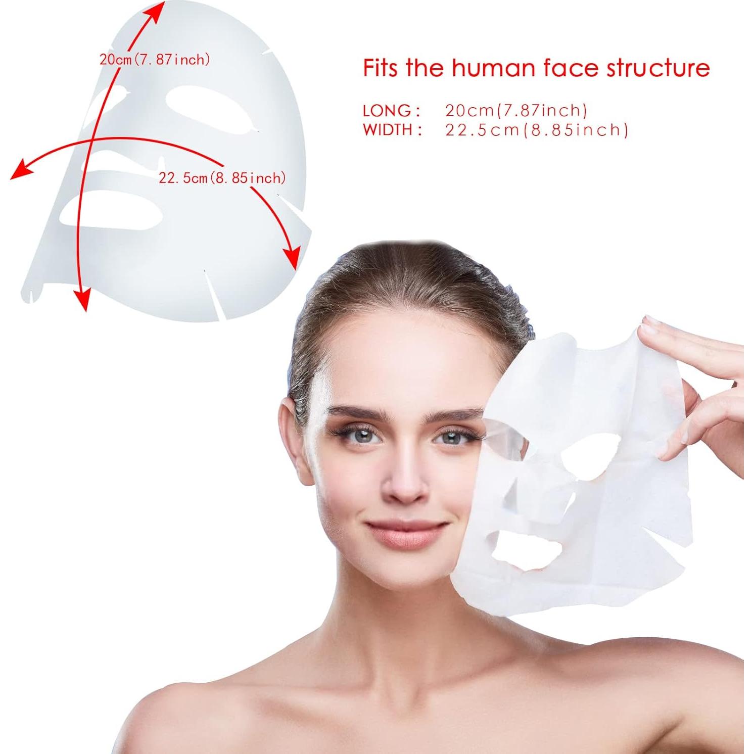 Papel de Máscara Facial de Algodón Puro - 100 Piezas