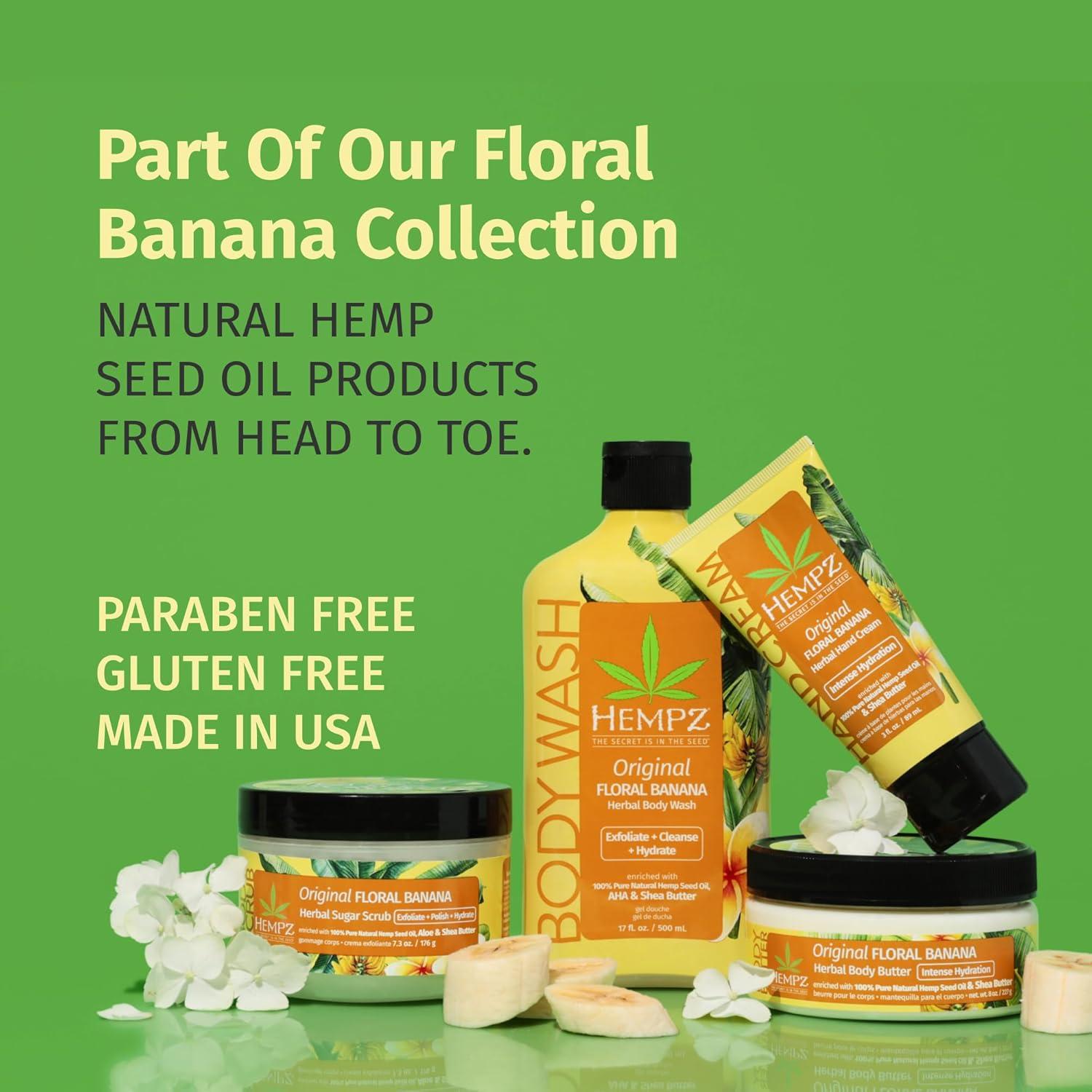 Exfoliante Corporal HEMPZ Floral y Plátano - 216.5 ml