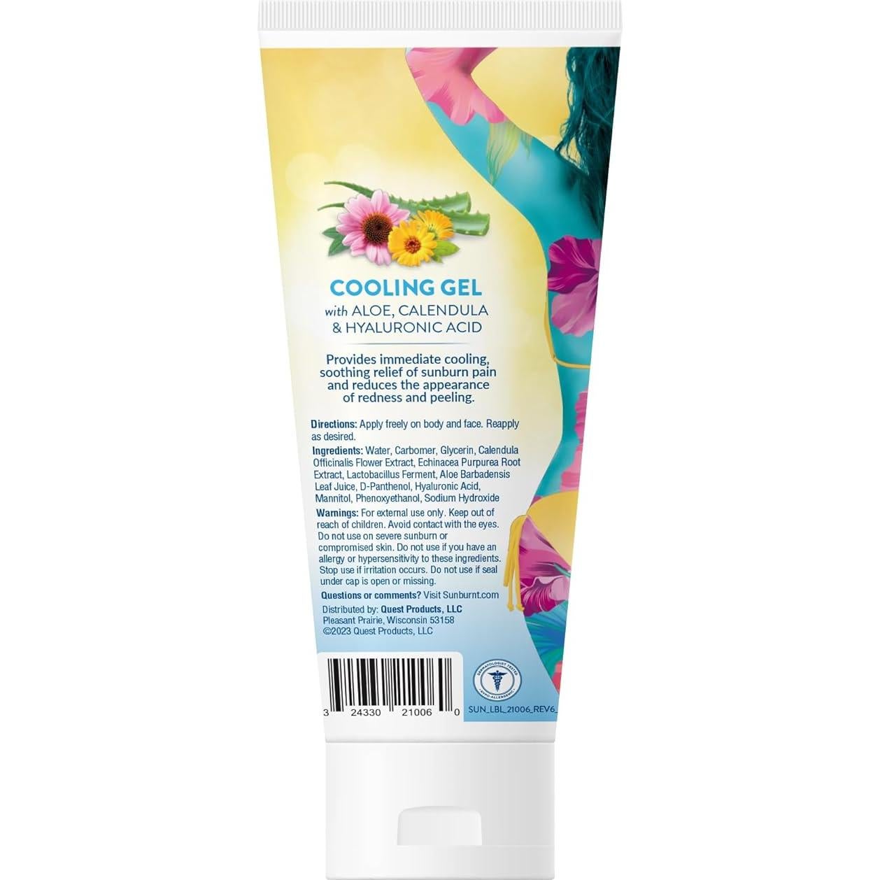 Gel de Aloe Vera Ultra Hidratante Sunburnt 170g - Alivio Quemaduras