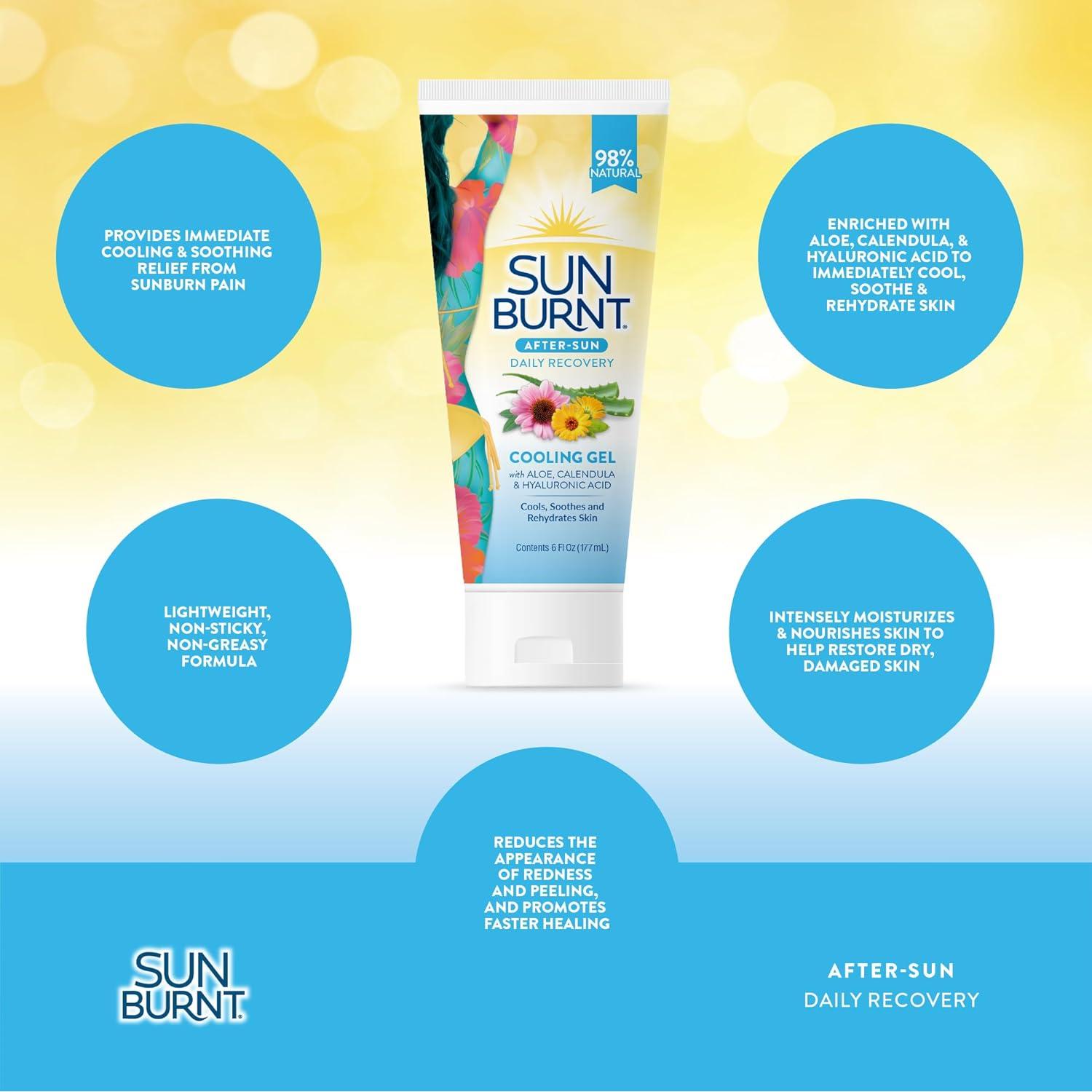 Gel de Aloe Vera Ultra Hidratante Sunburnt 170g - Alivio Quemaduras