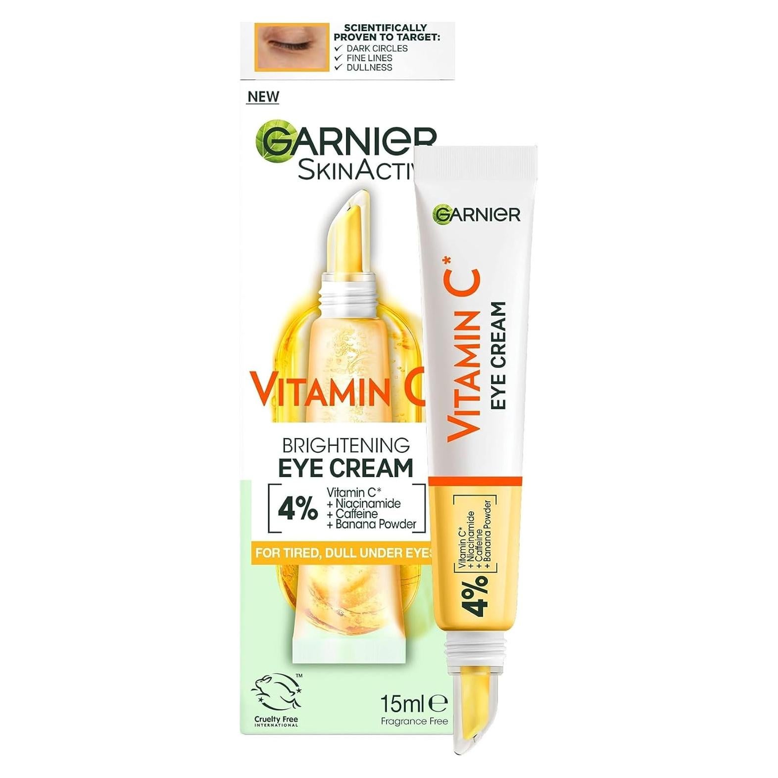 Crema para Ojos Garnier 15ml - 4% Vitamina C Iluminadora