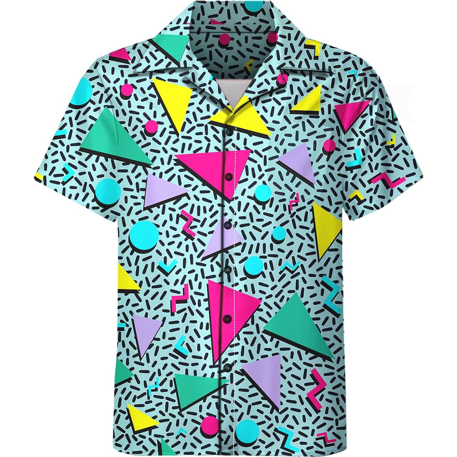 DOOPCCOR Traje Deportivo 3 Piezas Hombre Camisa Hawaiana