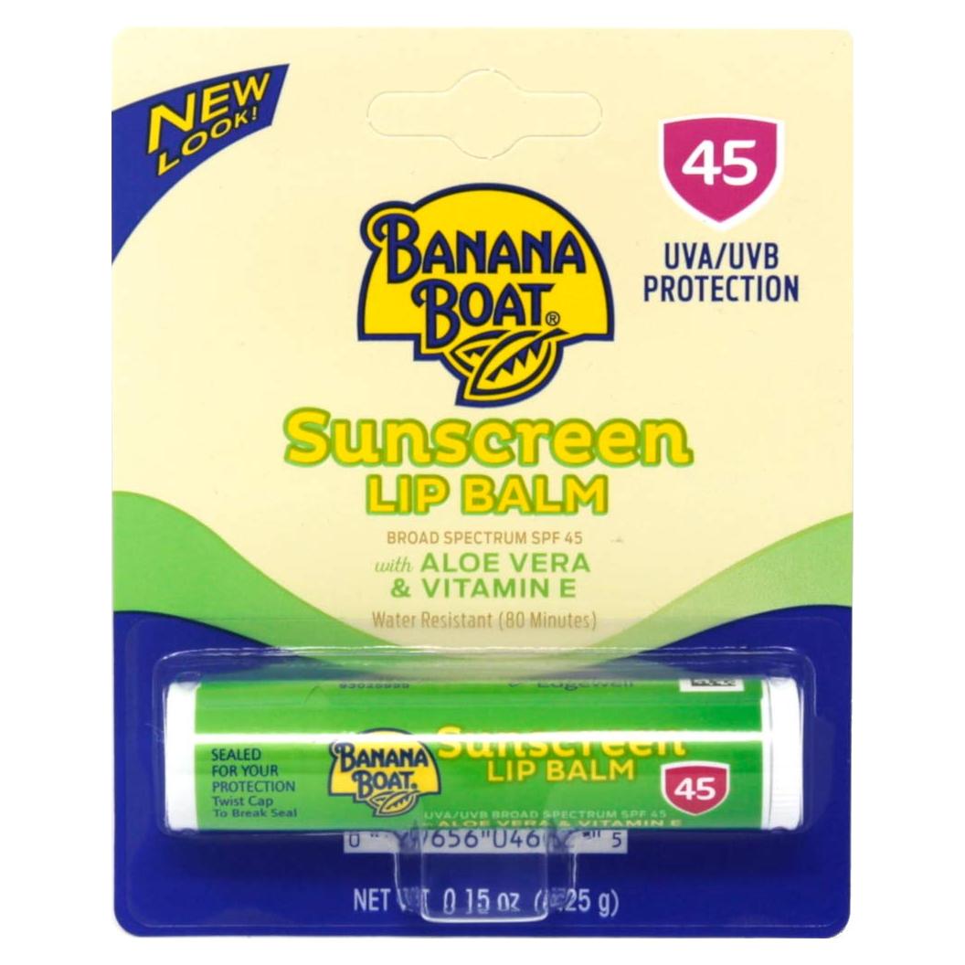 Bálsamo Labial Solar Banana Boat Aloe Vera SPF 45 24 Unidades