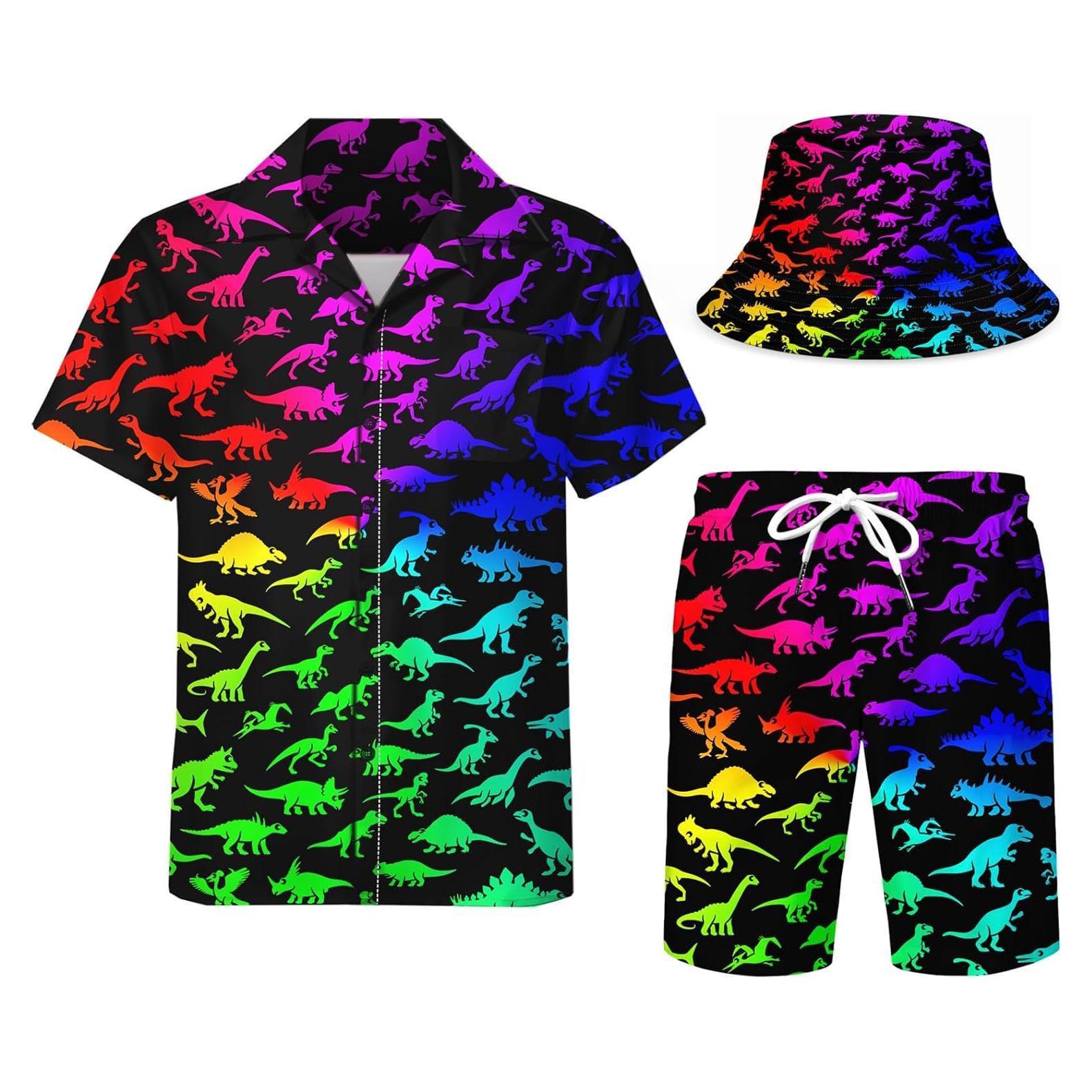 DOOPCCOR Traje Deportivo 3 Piezas Hombre Hawaiano XXL