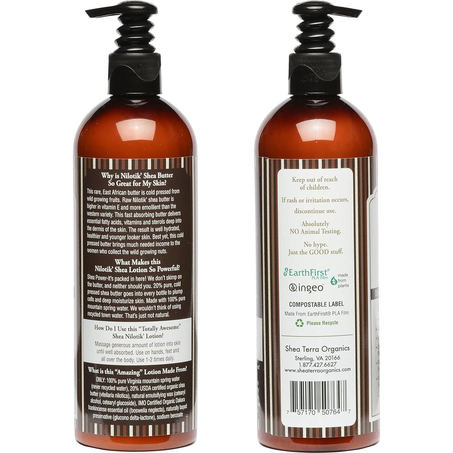 Loción Ultra Rica de Manteca de Karité Shea Terra 453 g - Incienso Dakara