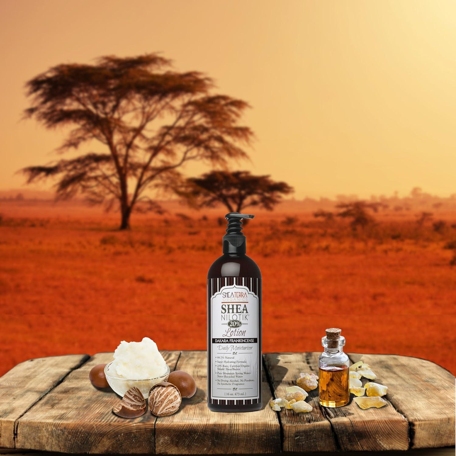 Loción Ultra Rica de Manteca de Karité Shea Terra 453 g - Incienso Dakara