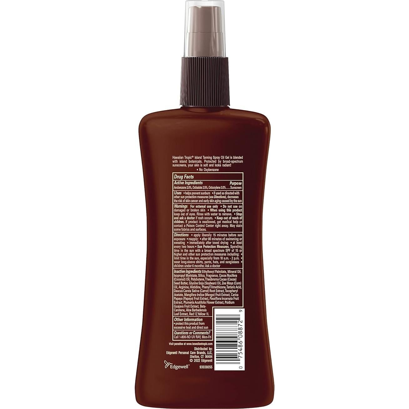 Spray Bronceador Hawaiian Tropic SPF 15 + Balsamo Labial SPF 50