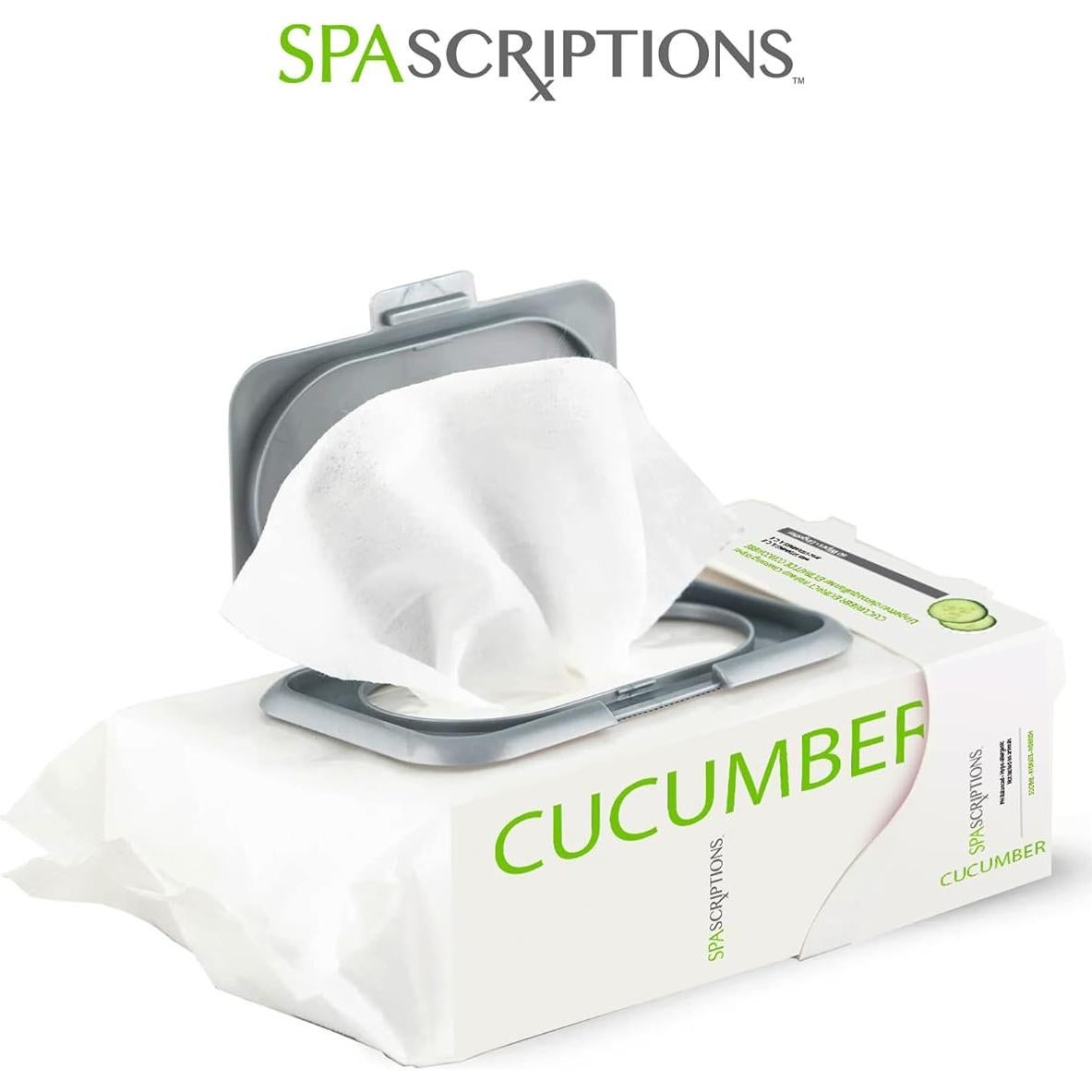 Toallitas Desmaquillantes SpaScriptions de Pepino - 60 Unidades