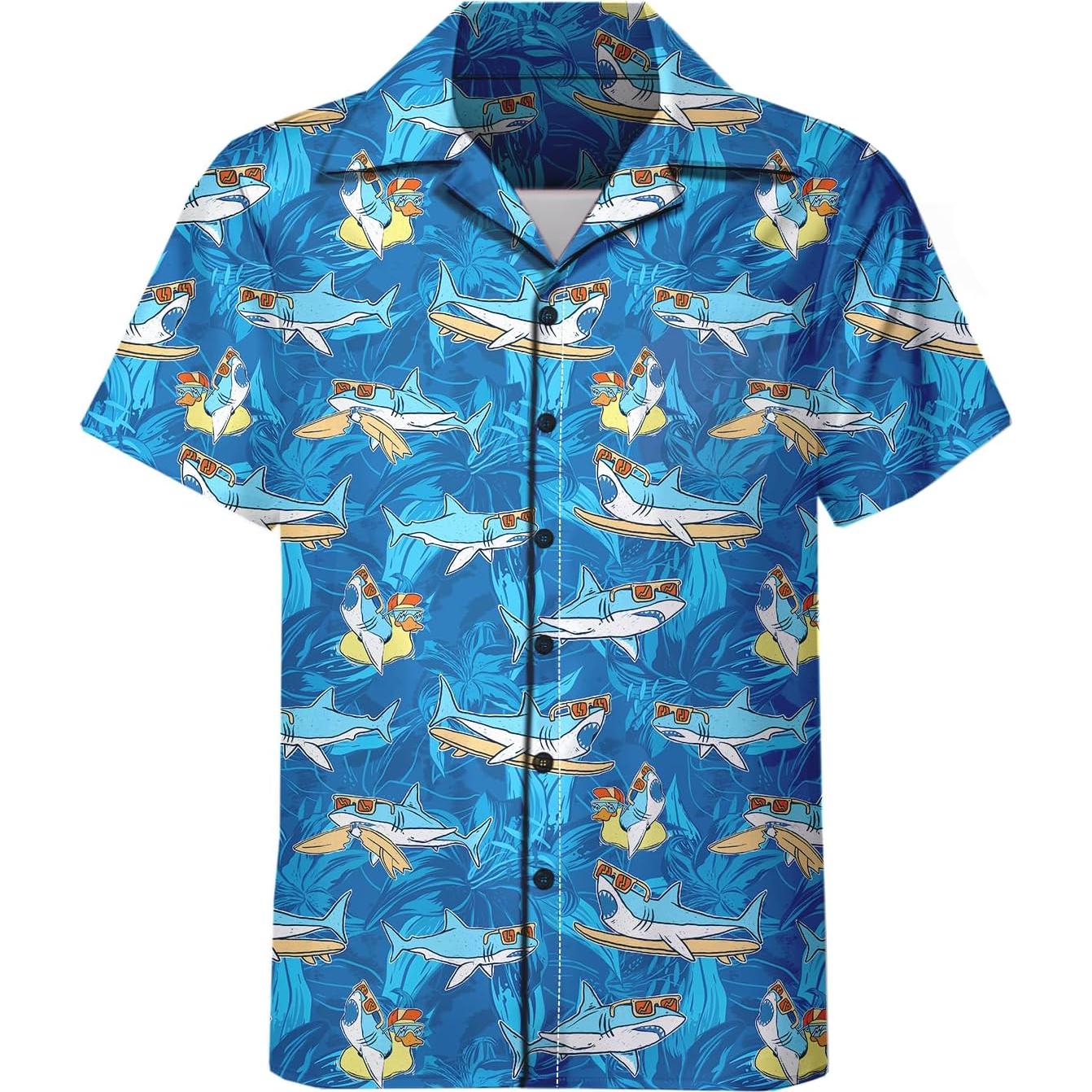 DOOPCCOR Traje Deportivo 3 Piezas Hombre Hawaiano Verano