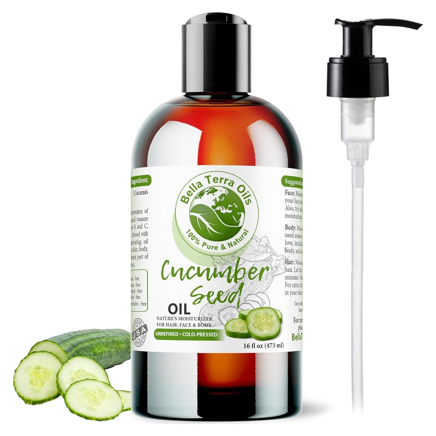 Aceite de Semilla de Pepino Bella Terra 473ml - Hidratante Facial