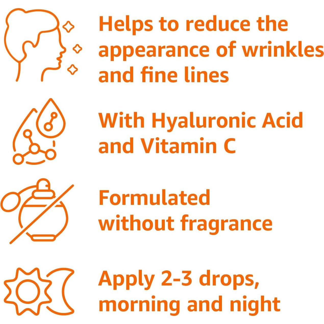 Suero Iluminador de Vitamina C Amazon Basics 29.57 ml