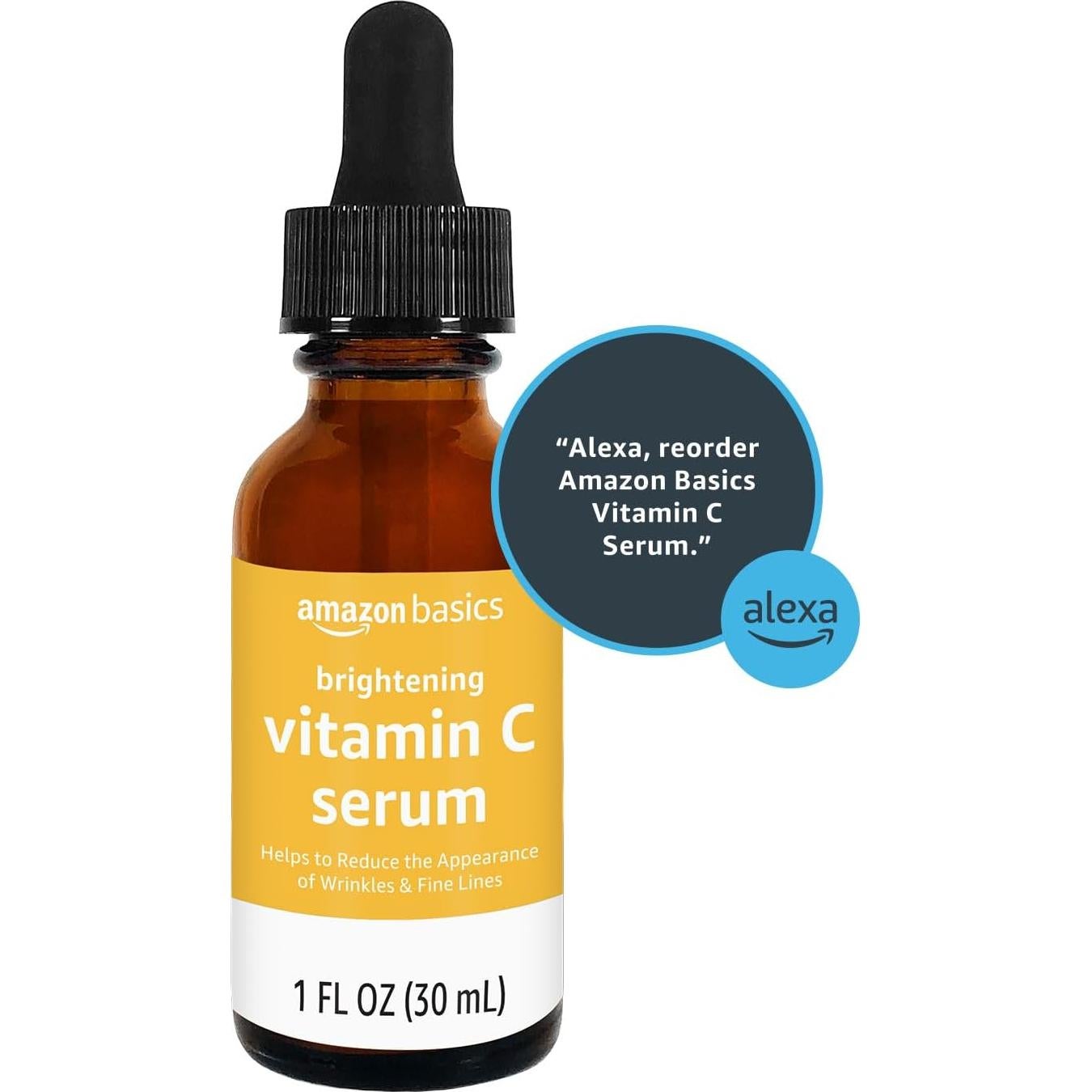 Suero Iluminador de Vitamina C Amazon Basics 29.57 ml