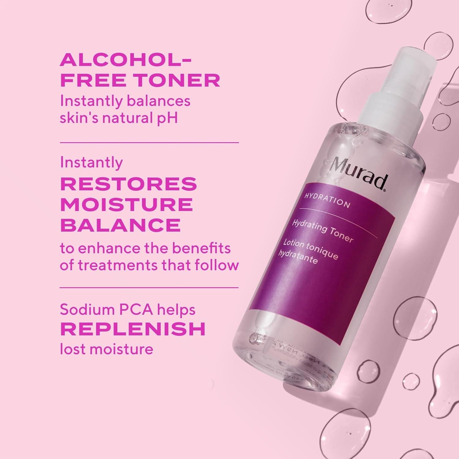 Tónico Hidratante Murad 177 ml - Facial Sin Alcohol con Extractos