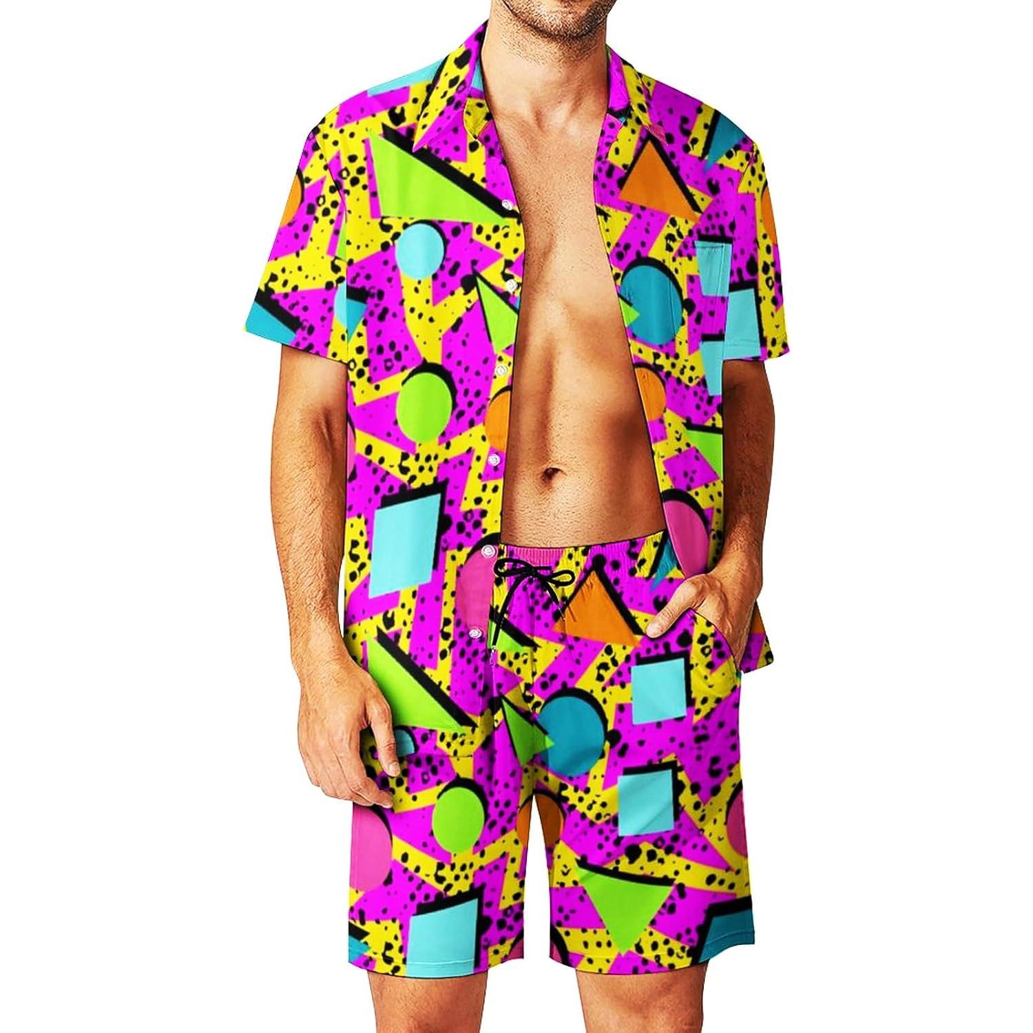 DOOPCCOR Traje Deportivo 3 Piezas Hombre Hawaiano XL