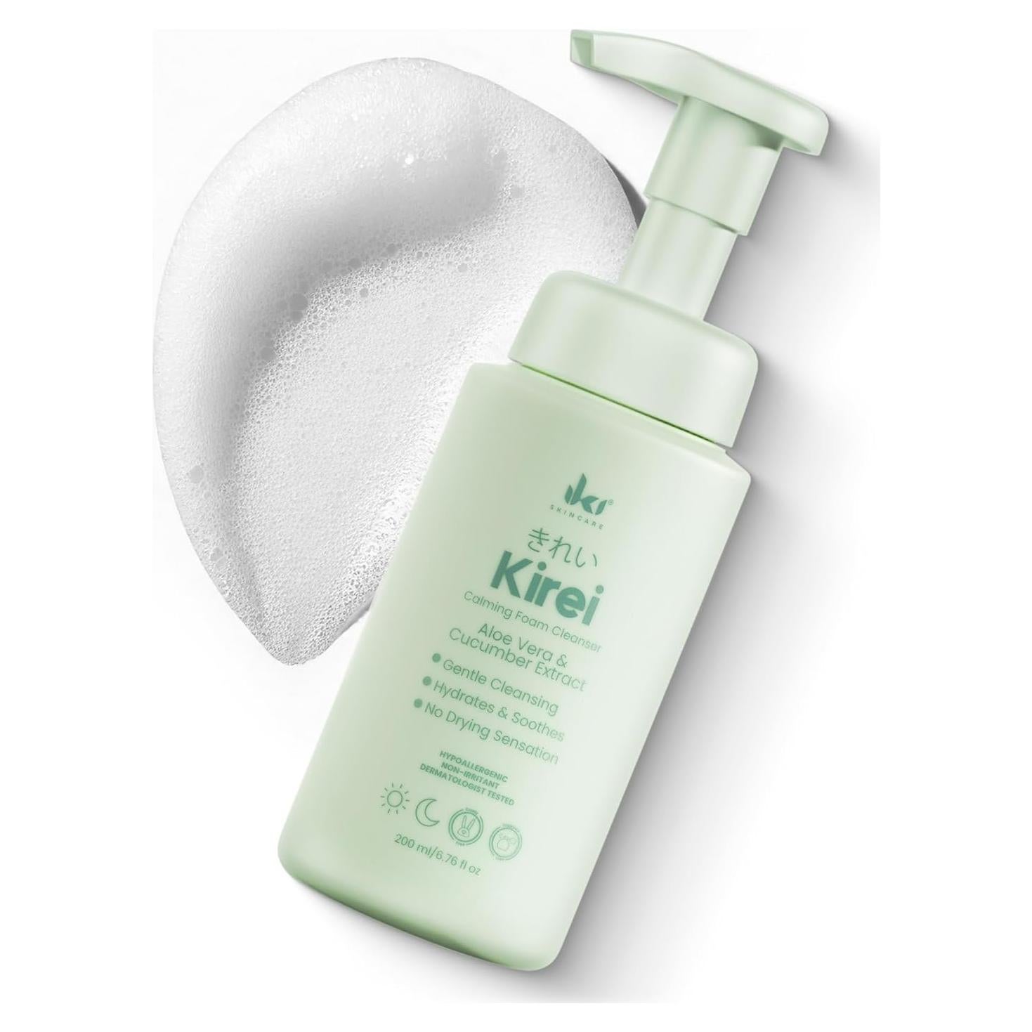 Limpiador Facial Espumoso IKI con Aloe Vera y Pepino 280g
